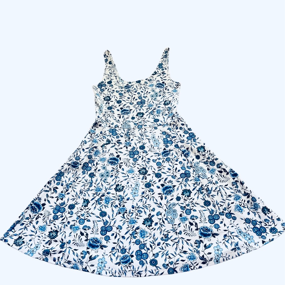 White and Blue Divided By H&M Floral Dress
